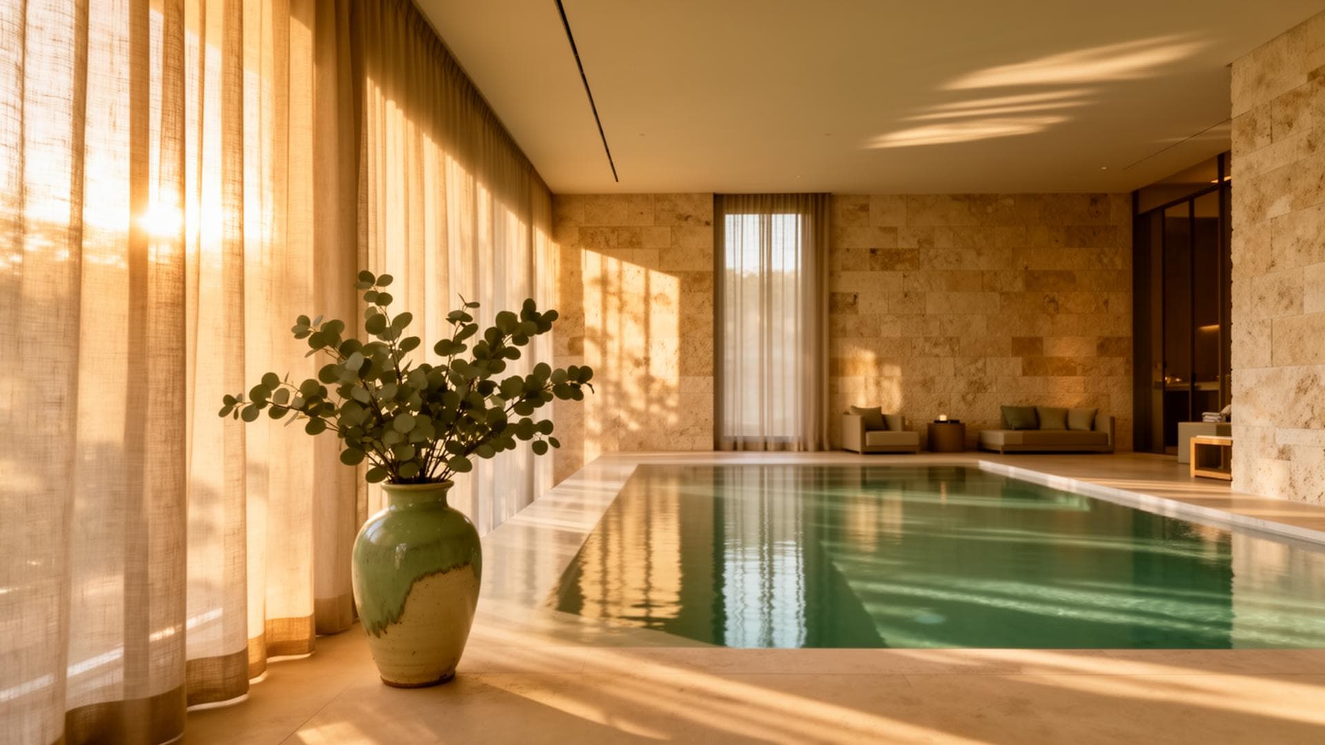 Luxury wellness spa interior